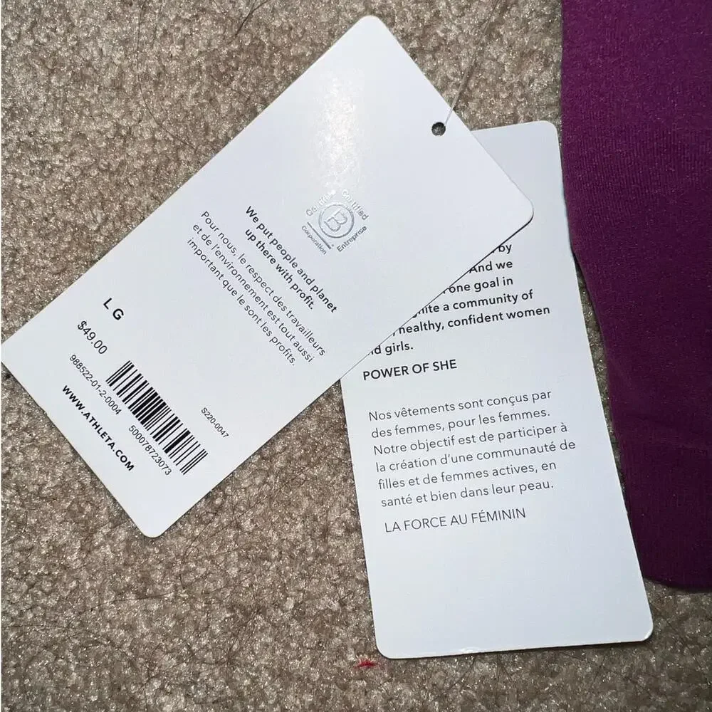 New Athleta Renew Lounge Sports Bra Exotic fuchsia size L